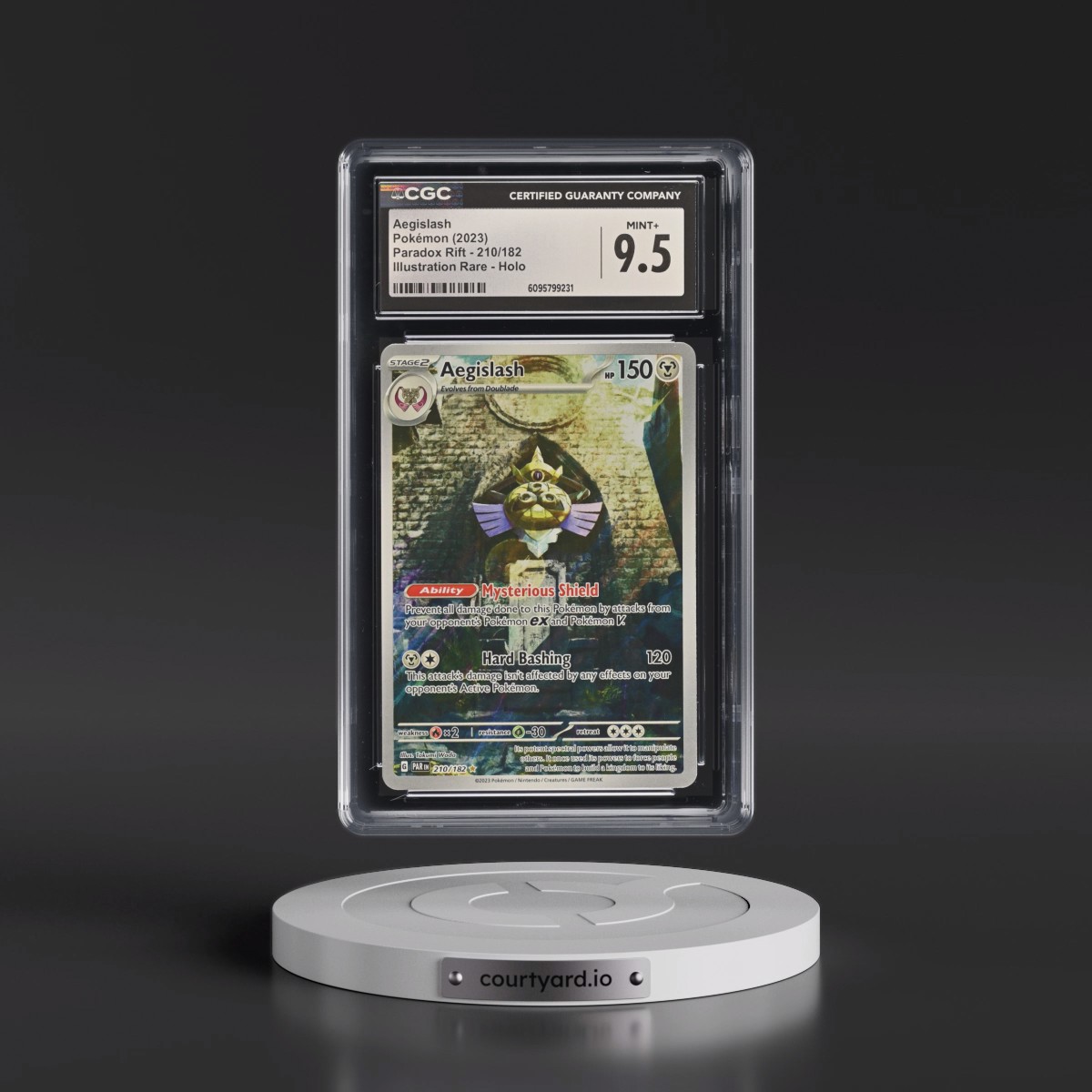2023 Paradox Rift - PAR EN #210/182 Aegislash - Illustration Rare Holo (CGC 9.5 MINT+)