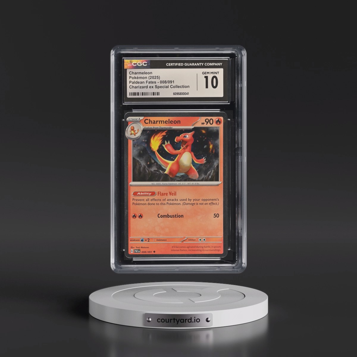 2024 Paldean Fates - PAF EN #008/091 Charmeleon - Charizard ex Special Collection (Cosmos Holo) (CGC 10 GEM MINT)