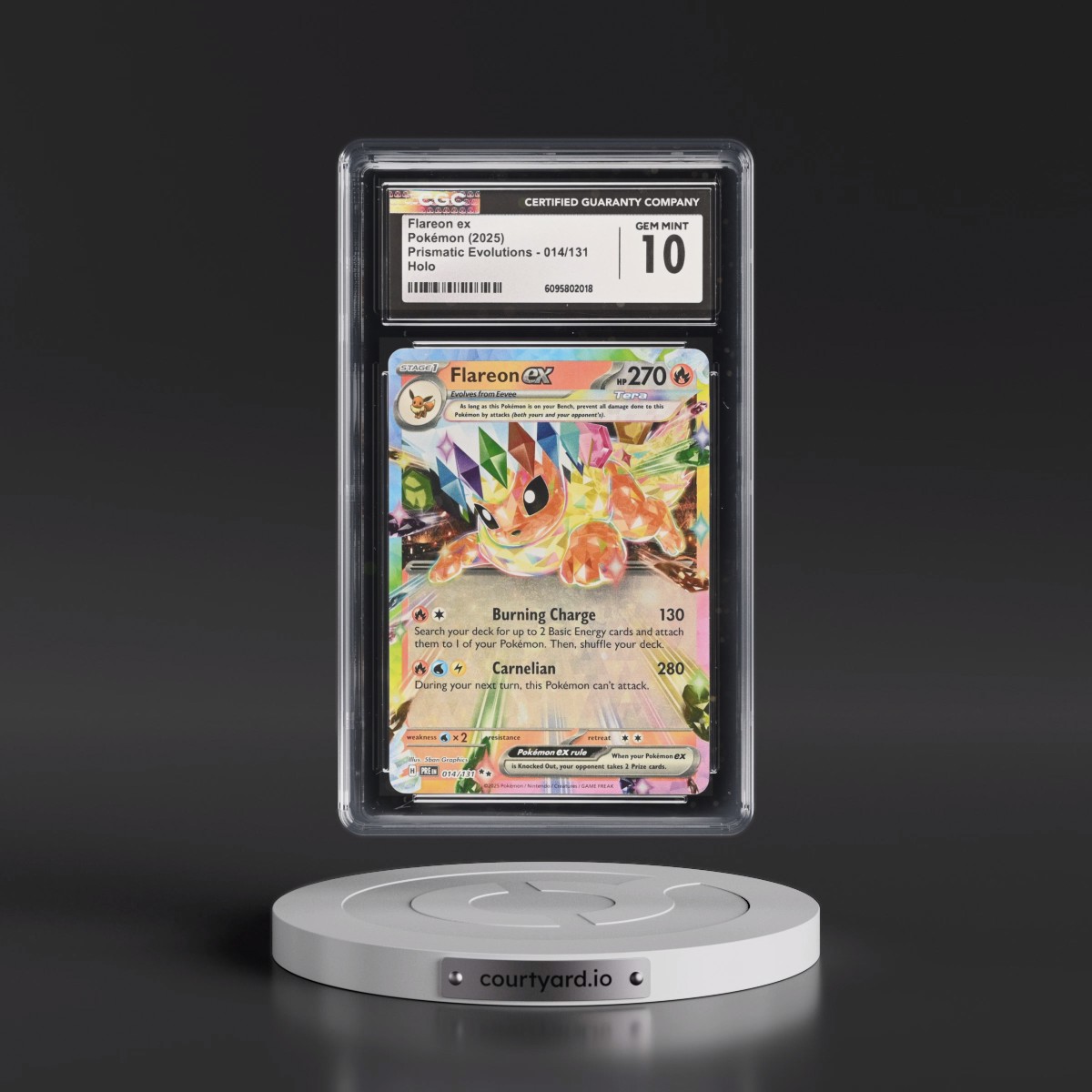 2024 Prismatic Evolutions - PRE EN #014/131 Flareon ex - Holo (CGC 10 GEM MINT)