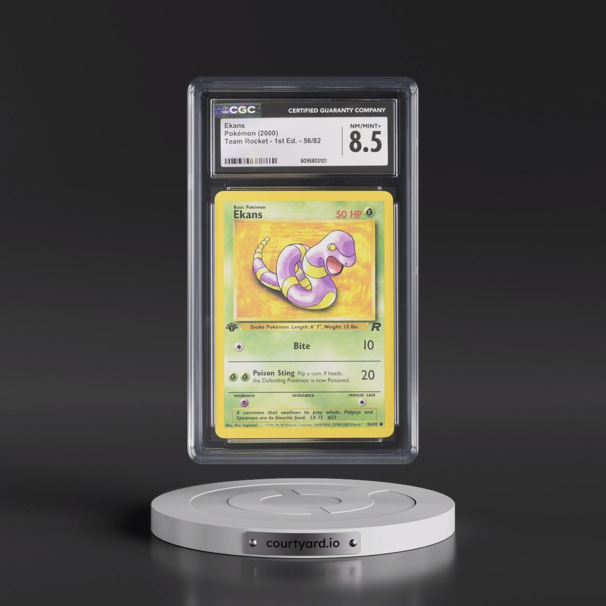 2000 Team Rocket #56/82 Ekans - 1st Edition 1st Edition (CGC 8.5 NM-MT+)