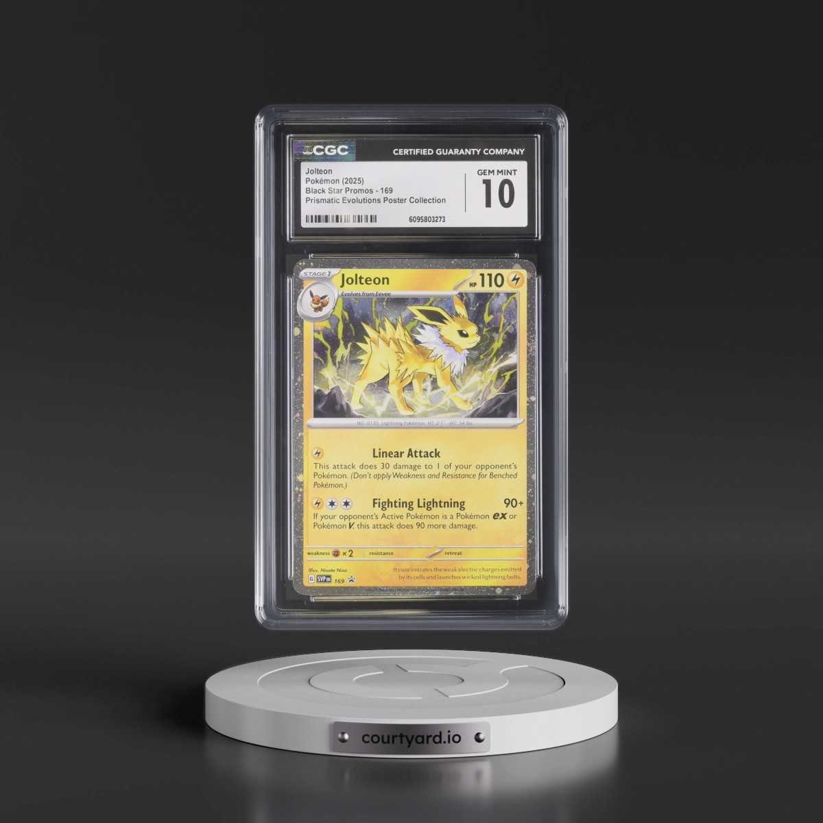 2023 Black Star Promos - Scarlet & Violet SVP EN #169 Jolteon - Prismatic Evolutions Poster Collection (Cosmos Holo) (CGC 10 GEM MINT)