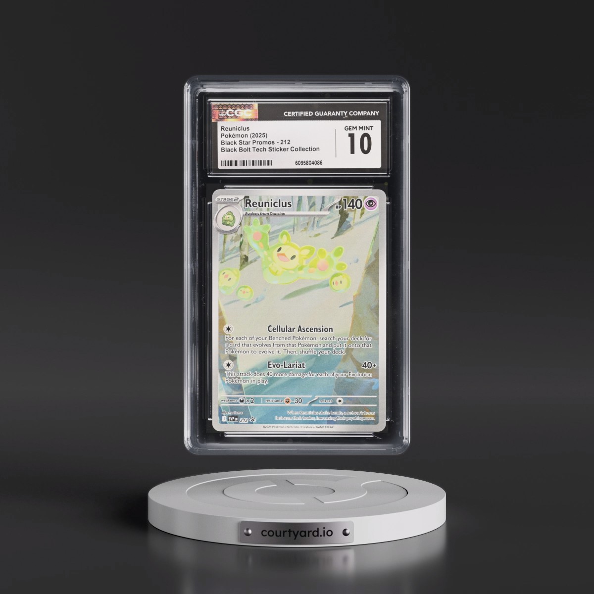 2023 Black Star Promos - Scarlet & Violet SVP EN #212 Reuniclus - Black Bolt Tech Sticker Collection (Holo) (CGC 10 GEM MINT)