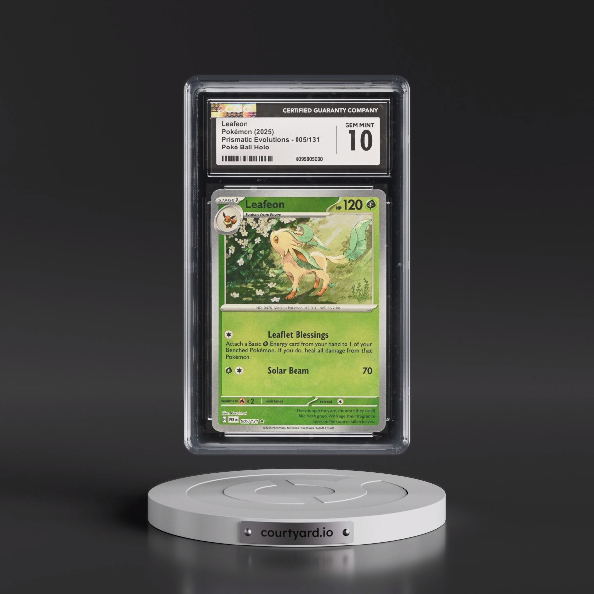 2024 Prismatic Evolutions - PRE EN #005/131 Leafeon - Poké Ball Holo (CGC 10 GEM MINT)