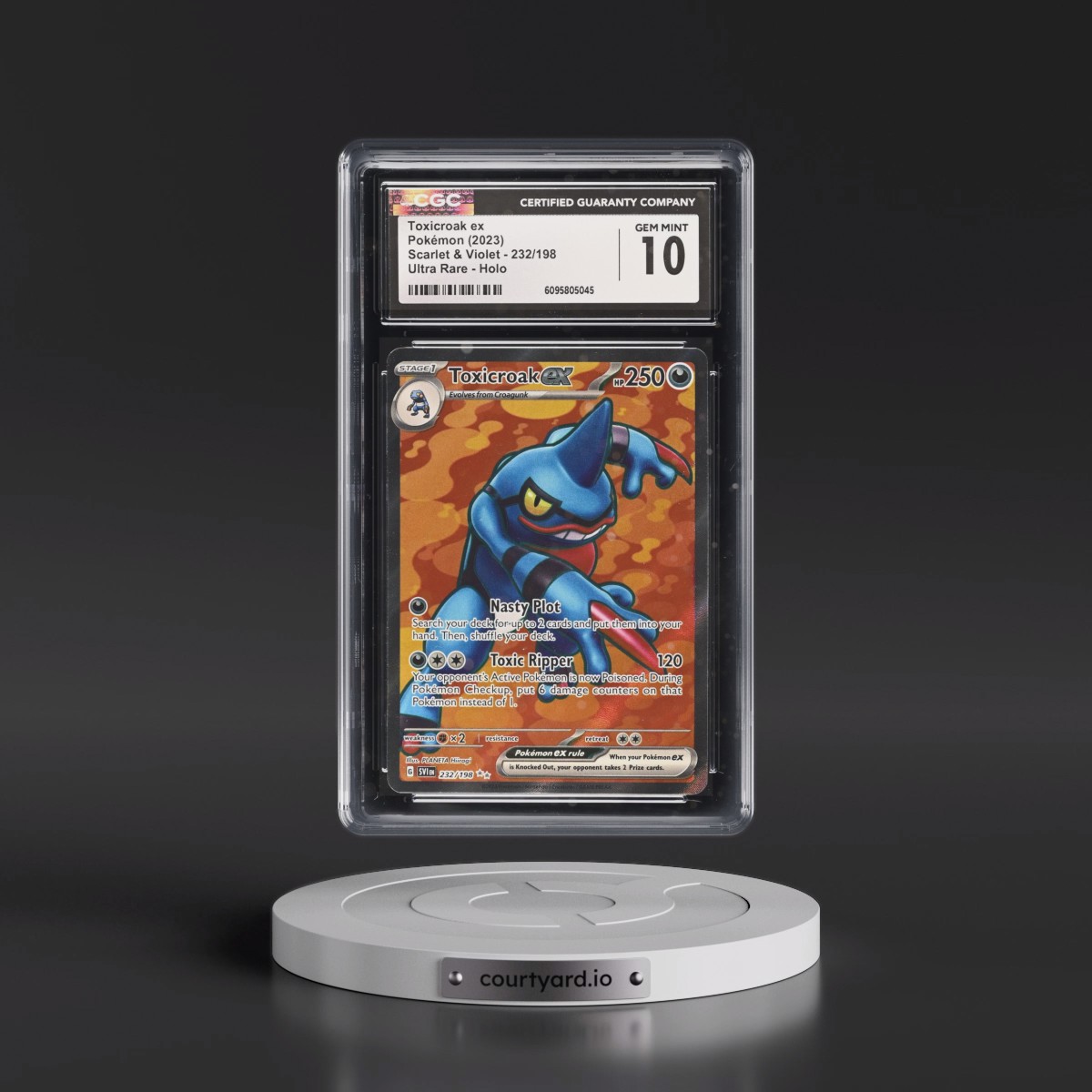 2023 Scarlet & Violet #232/198 Toxicroak ex - Ultra Rare Holo (CGC 10 GEM MINT)