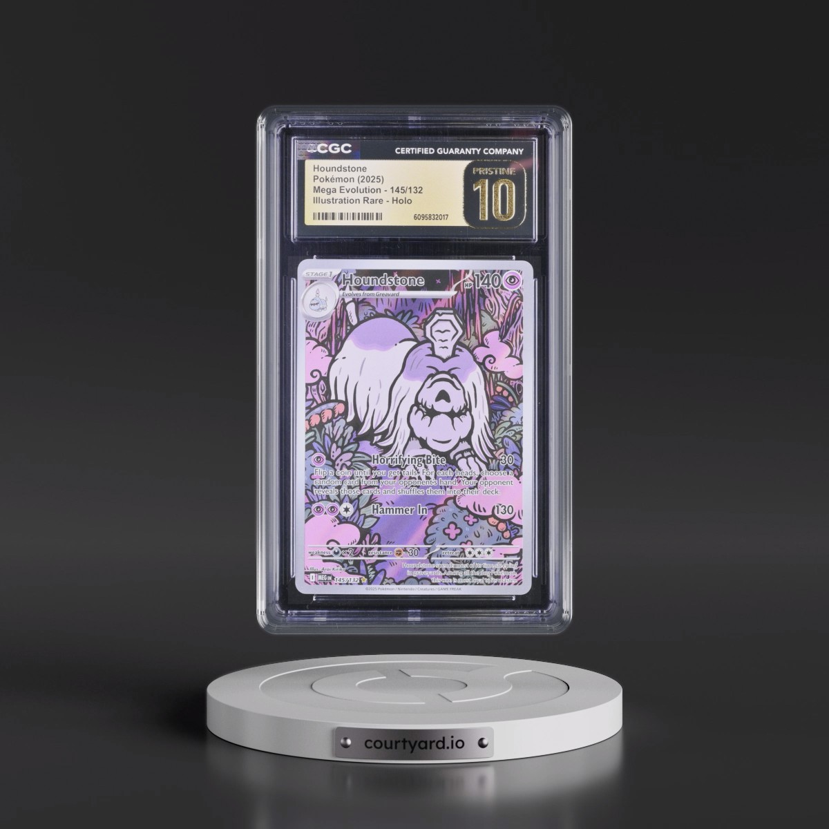 2025 Mega Evolution - MEG EN Houndstone - Illustration Rare Holo #145/132 CGC 10