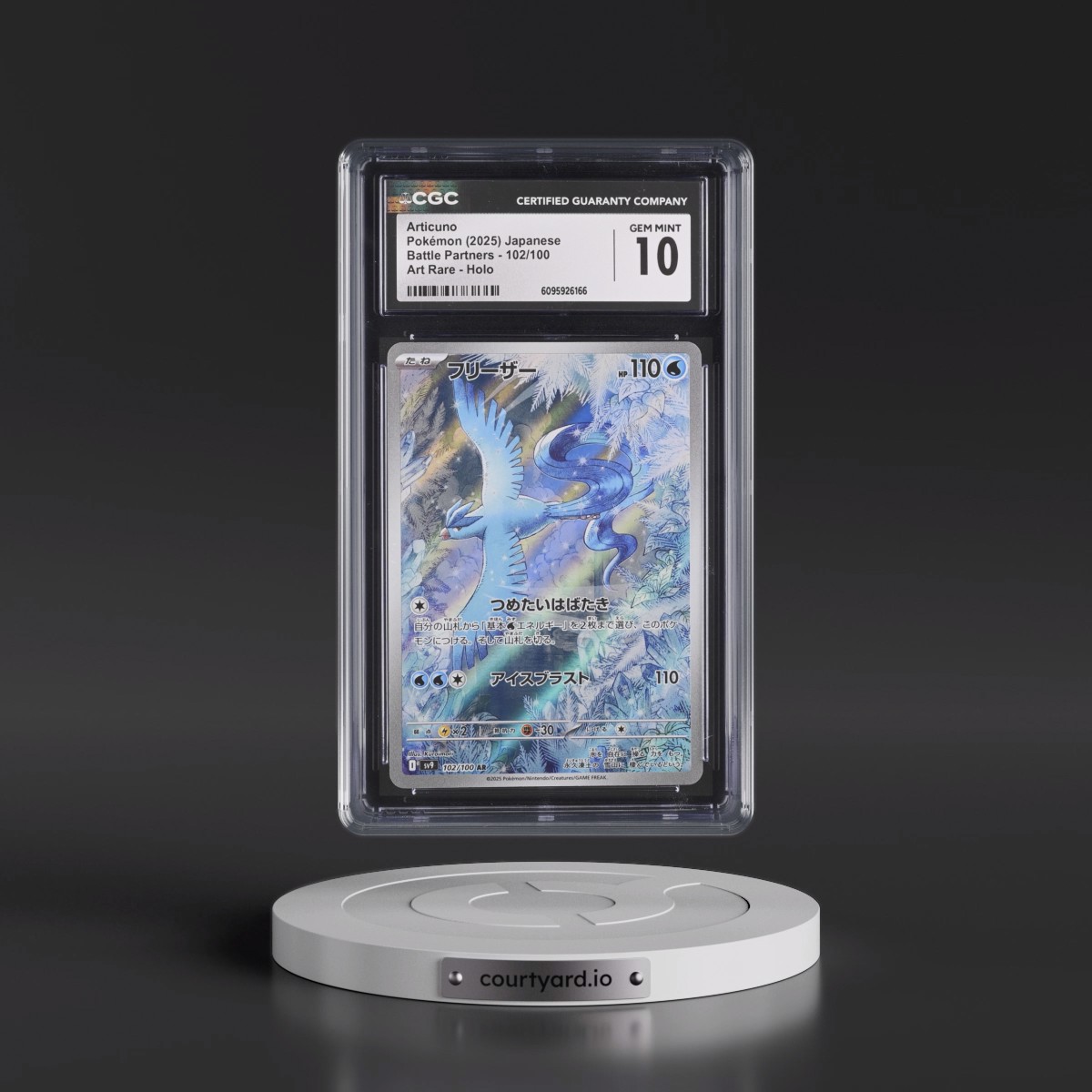 2025 Battle Partners - sv9 #102/100 Articuno - Art Rare Holo (CGC 10 GEM MINT)