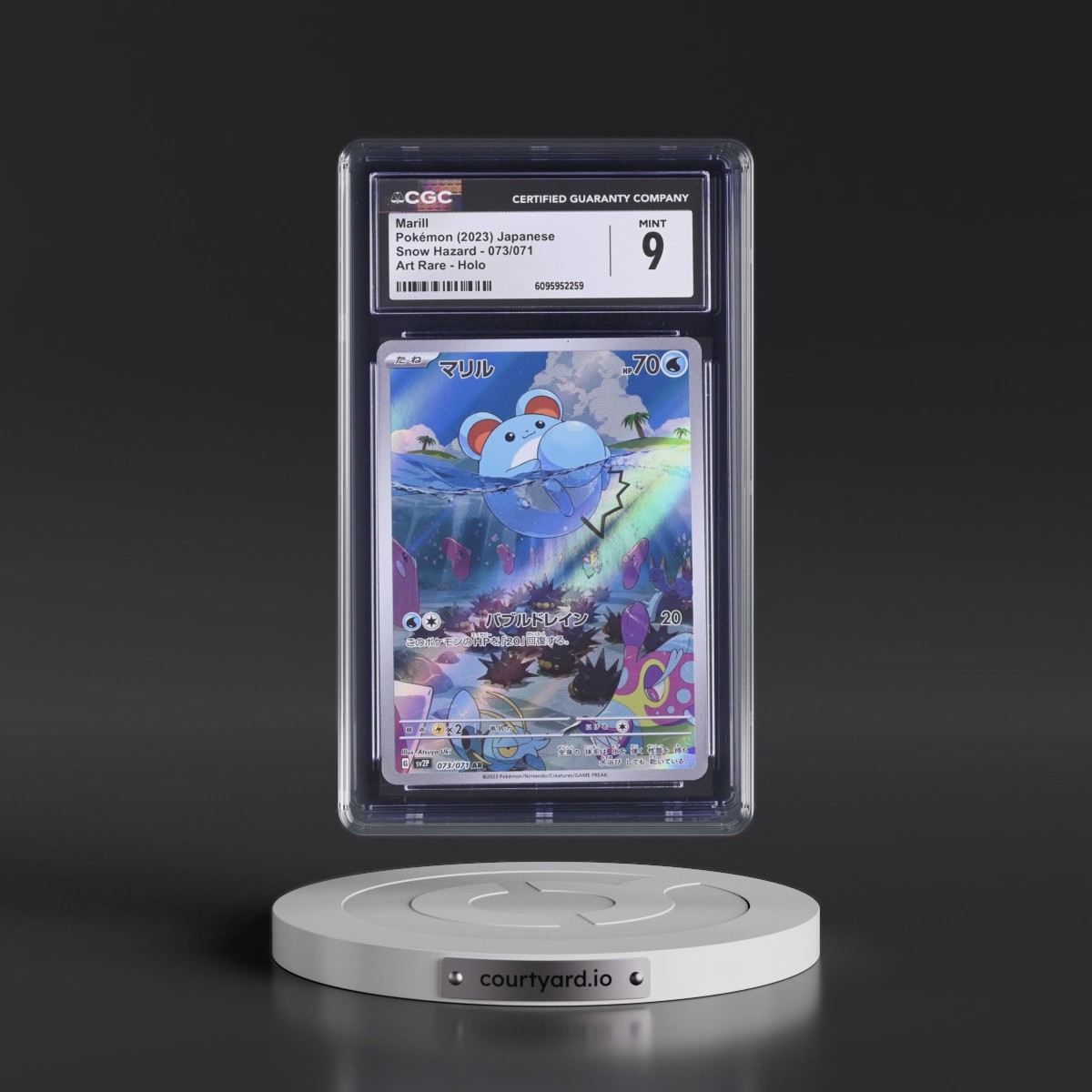 2023 Snow Hazard #073/071 Marill - Art Rare Holo (CGC 9 MINT)