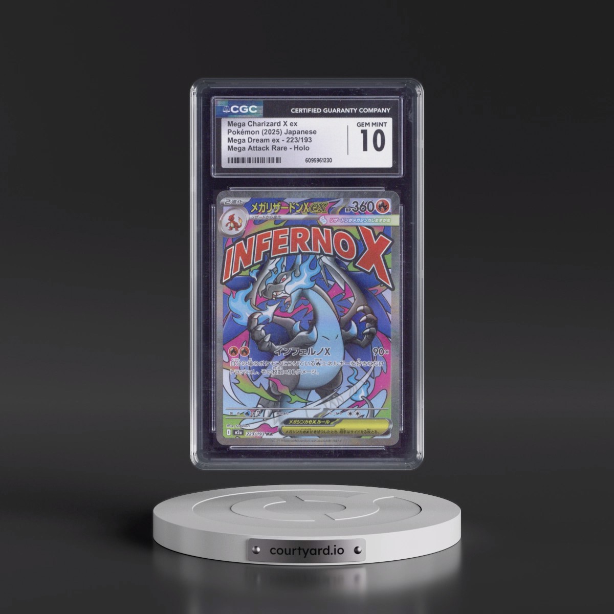 2025 Mega Dream ex - M2a #223/193 Mega Charizard X ex - Mega Attack Rare Holo (CGC 10 GEM MINT)