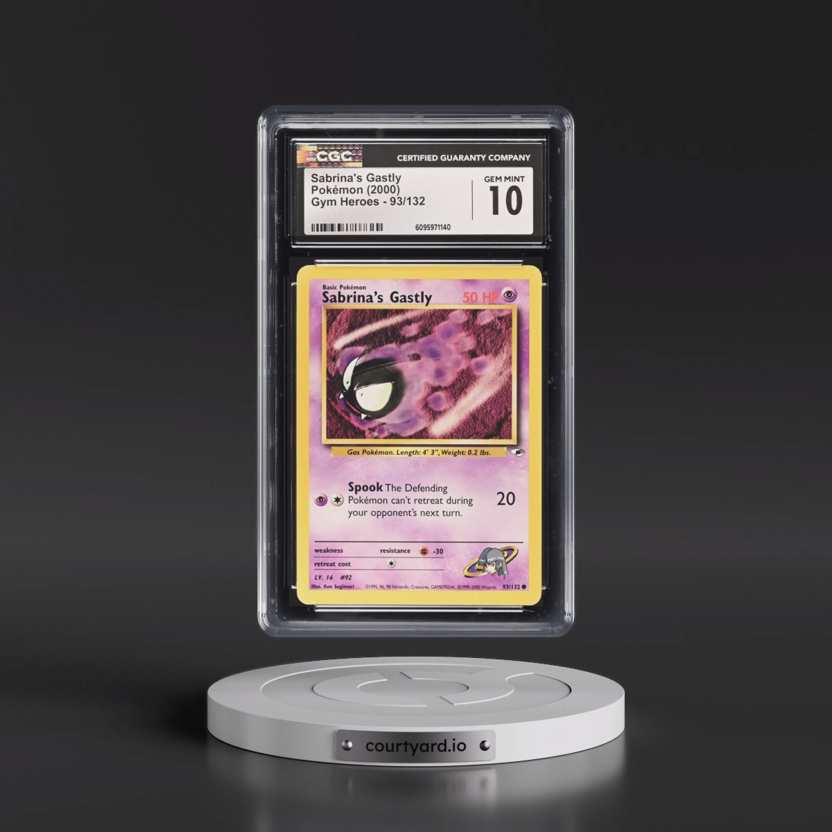 2000 Gym Heroes Sabrina's Gastly #93/132 CGC 10