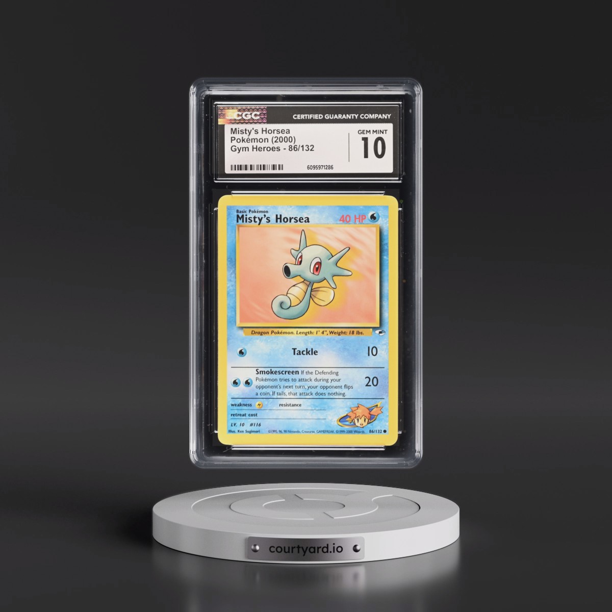 2000 Gym Heroes Misty's Horsea #86/132 CGC 10
