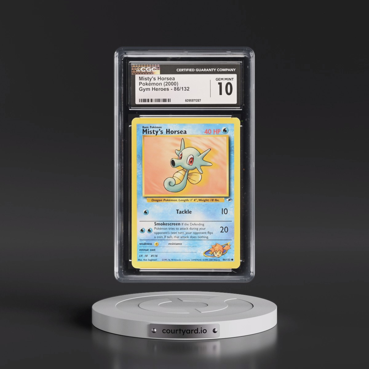2000 Gym Heroes #86/132 Misty's Horsea (CGC 10 GEM MINT)