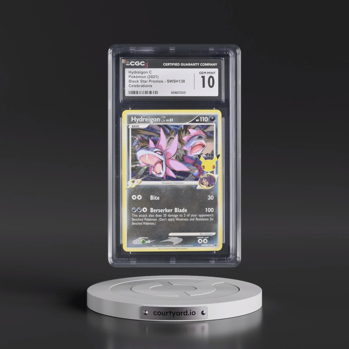 2017 Black Star Promos - Sword & Shield #SWSH138 Hydreigon C - Celebrations (Holo) (CGC 10 GEM MINT)