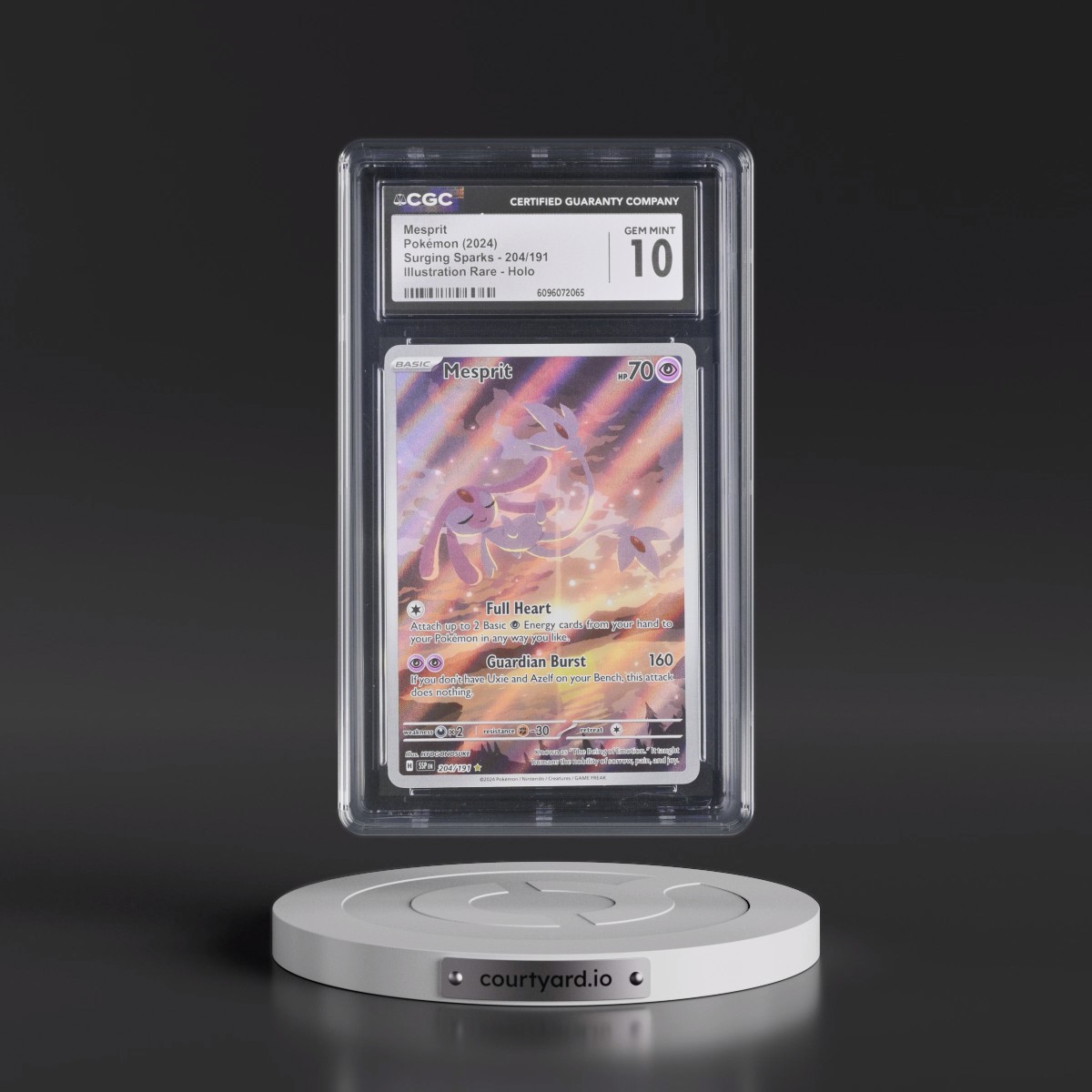 2024 Surging Sparks - SSP EN #204/191 Mesprit - Illustration Rare Holo (CGC 10 GEM MINT)