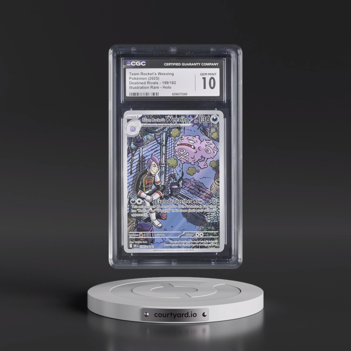 2025 Destined Rivals - DRI EN #199/182 Team Rocket's Weezing - Illustration Rare Holo (CGC 10 GEM MINT)