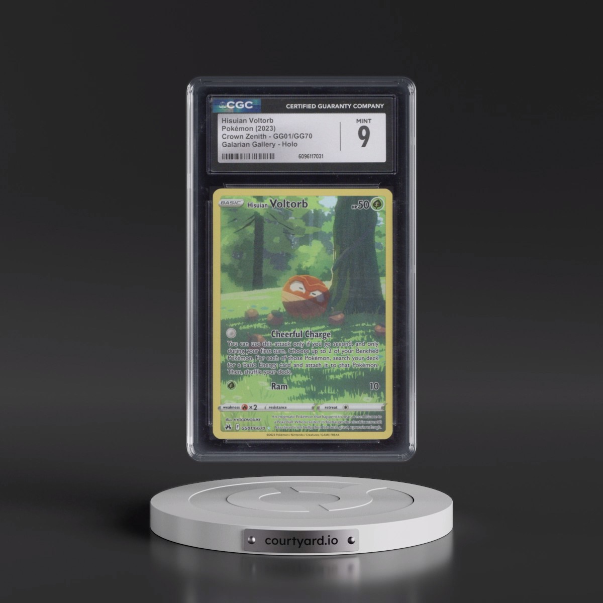 2023 Crown Zenith #GG01/GG70 Hisuian Voltorb - Galarian Gallery Holo (CGC 9 MINT)