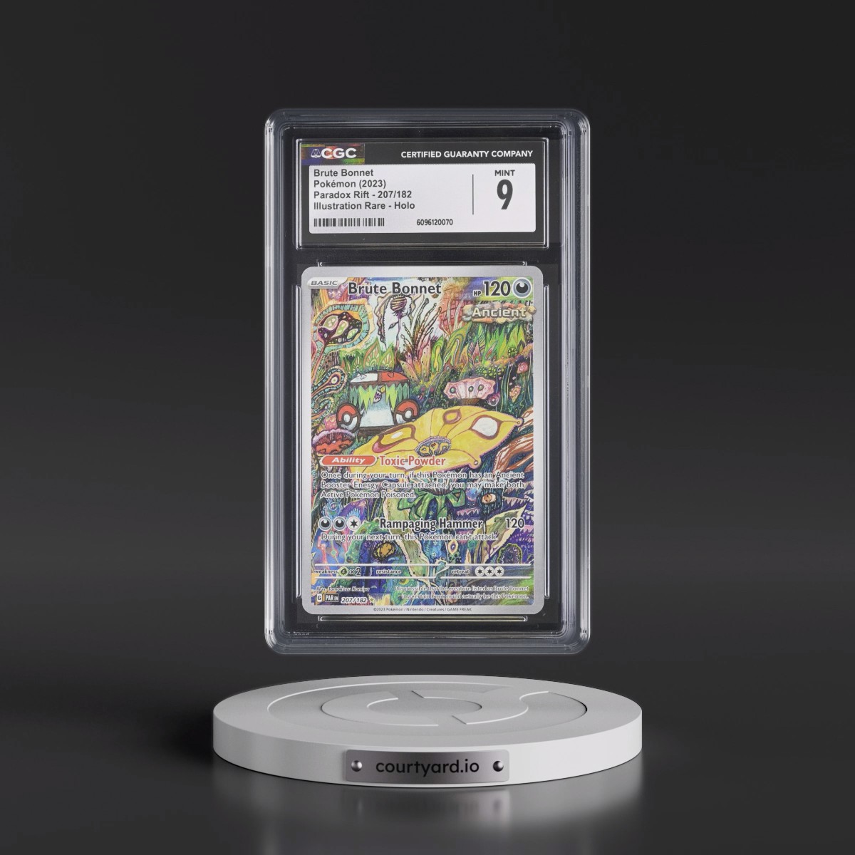 2023 Paradox Rift - PAR EN #207/182 Brute Bonnet - Illustration Rare Holo (CGC 9 MINT)