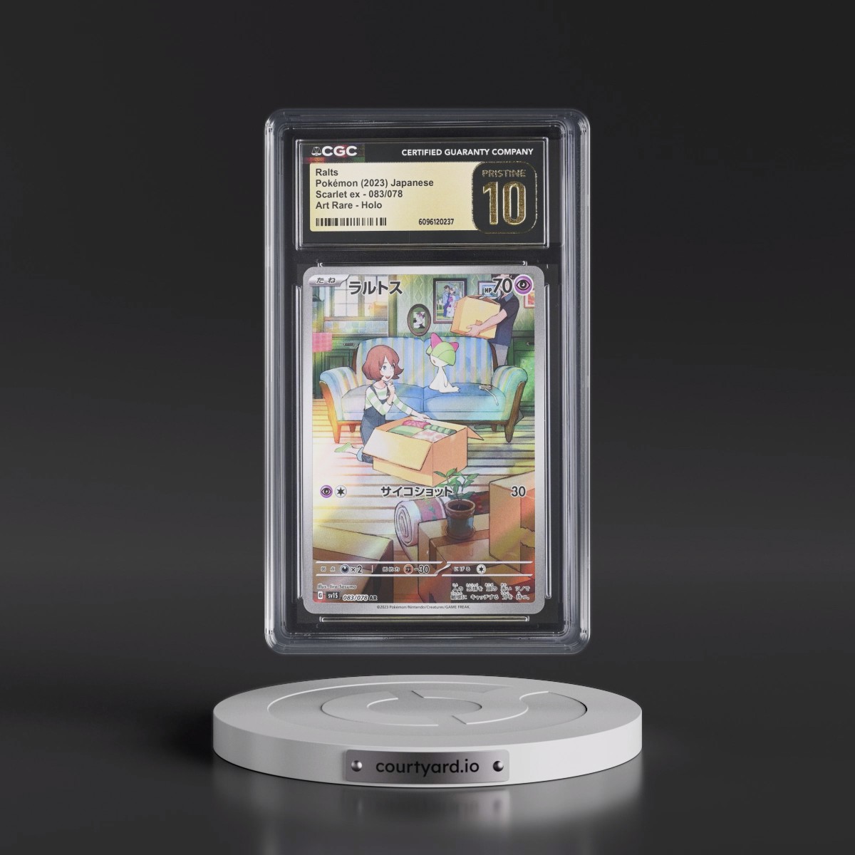 2023 Scarlet ex #083/078 Ralts - Art Rare Holo (CGC 10 PRISTINE)