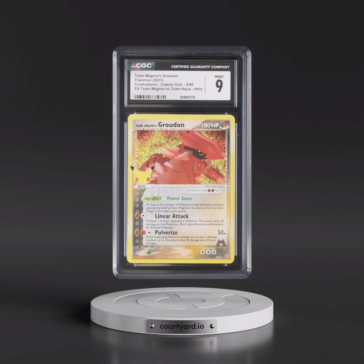 2021 Celebrations - Classic Collection #9/95 Team Magma's Groudon - EX Team Magma vs.Team Aqua Holo (CGC 9 MINT)
