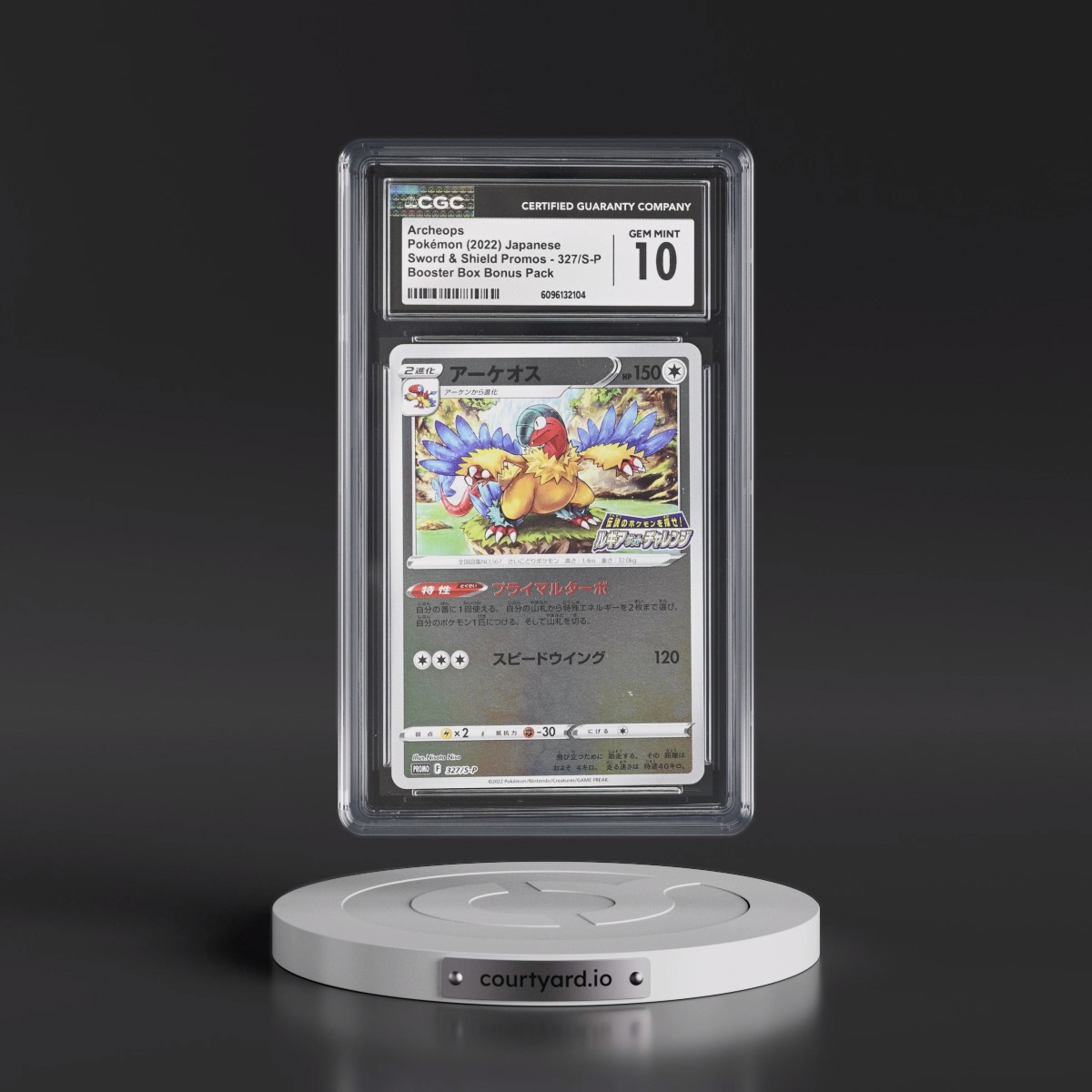 2019 Sword & Shield Promos #327/S-P Archeops - Reverse Holo Booster Box Bonus Pack () (CGC 10 GEM MINT)