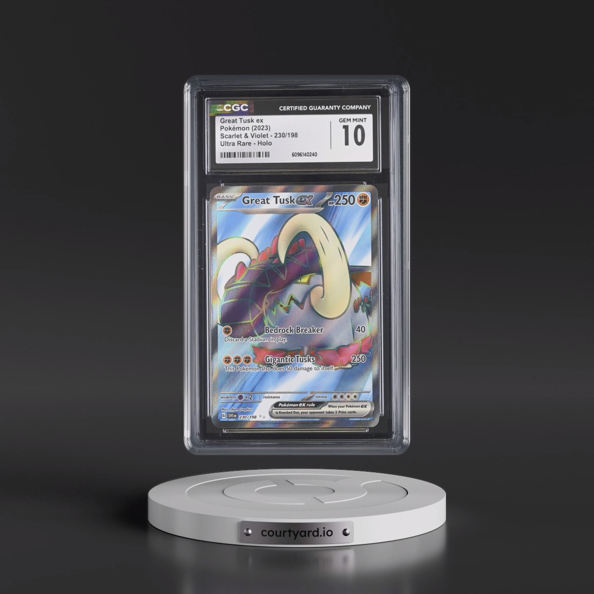 2023 Scarlet & Violet #230/198 Great Tusk ex - Ultra Rare Holo (CGC 10 GEM MINT)