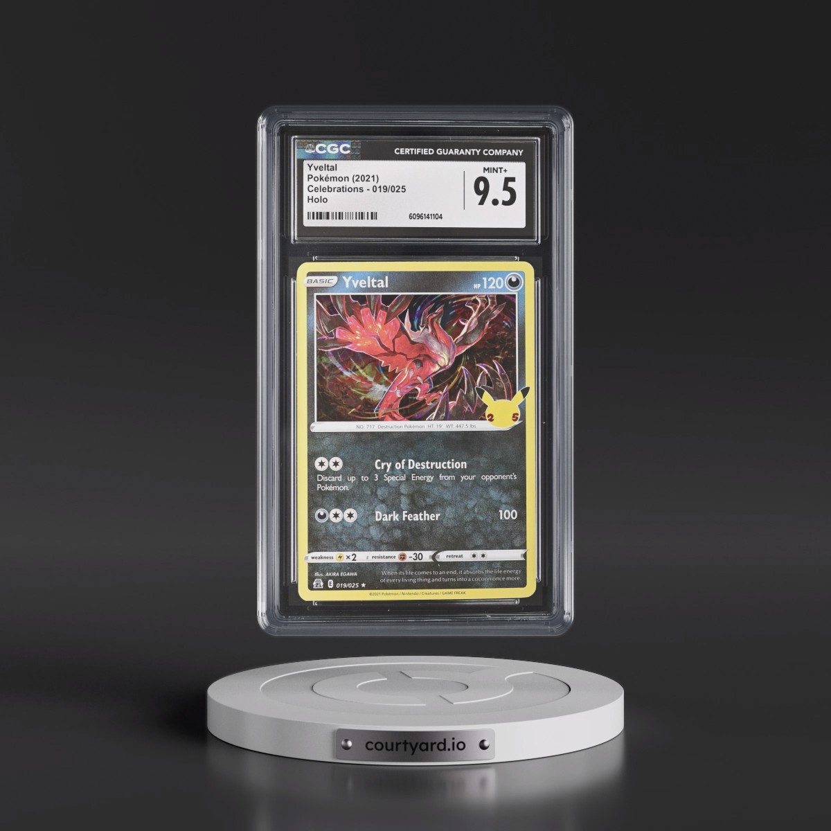 2021 Celebrations #019/025 Yveltal - Holo (CGC 9.5 MINT+)