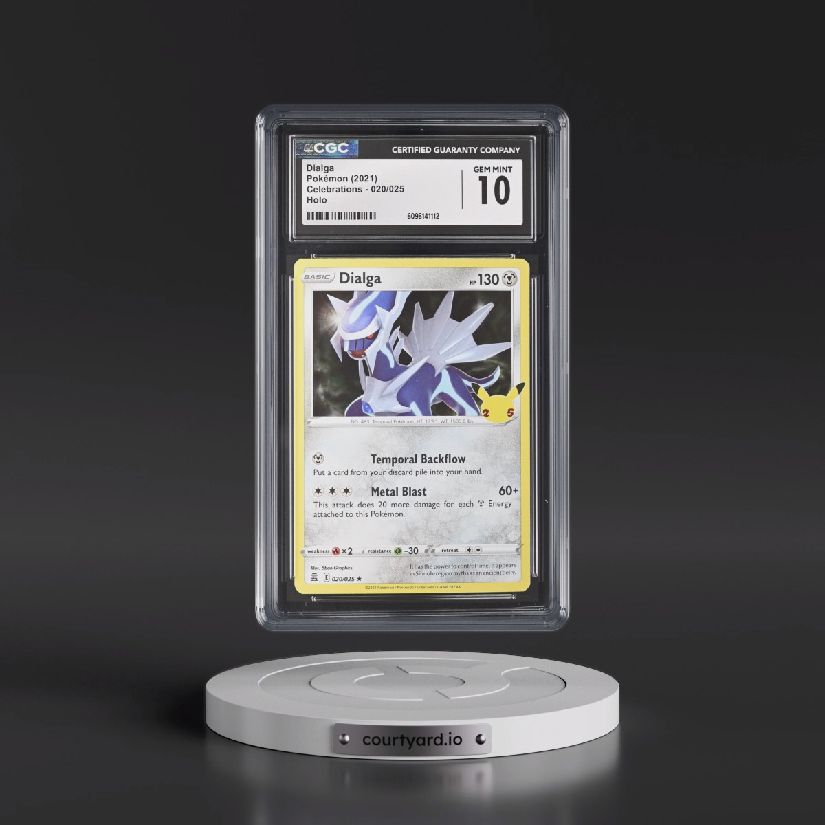 2021 Celebrations #020/025 Dialga - Holo (CGC 10 GEM MINT)