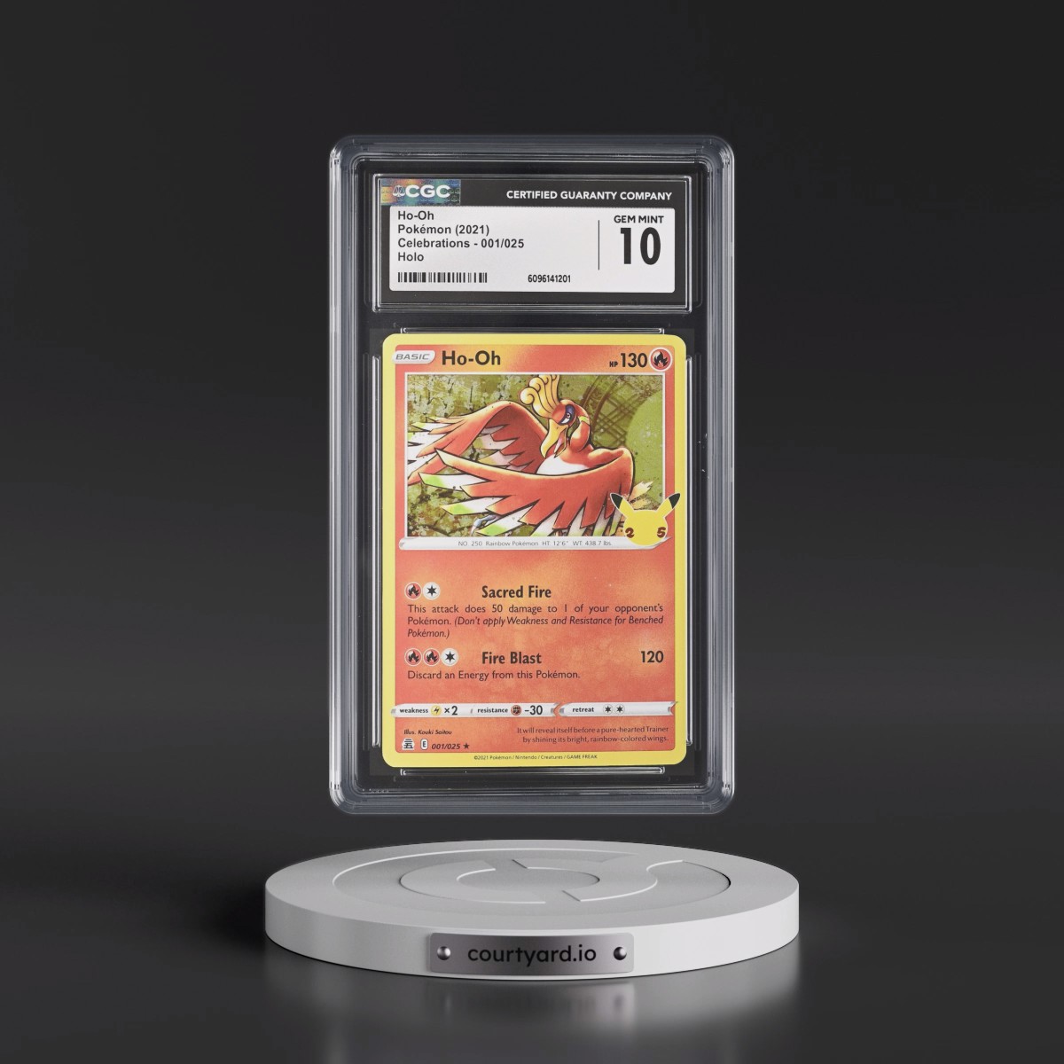 2021 Celebrations #001/025 Ho-Oh - Holo (CGC 10 GEM MINT)