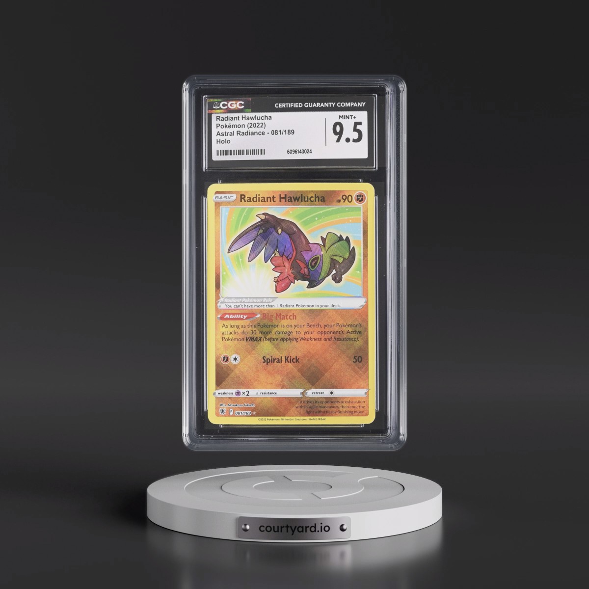 Astral Radiance #081/189 Radiant Hawlucha - Holo (CGC 9.5 MINT+)