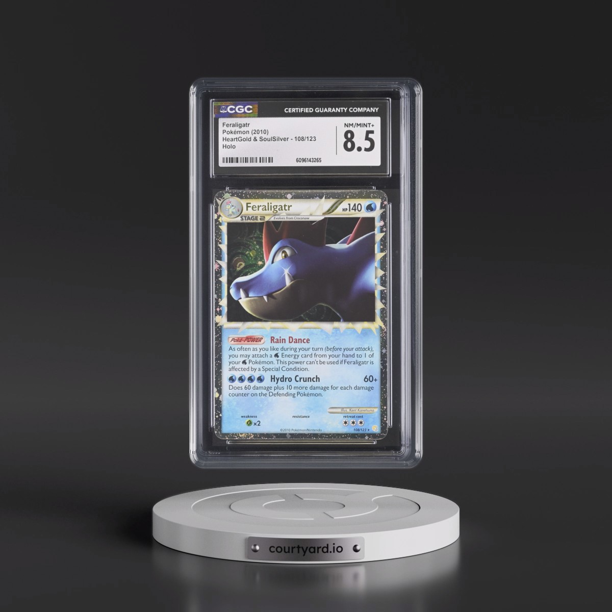 2010 HeartGold & SoulSilver #108/123 Feraligatr - Holo (CGC 8.5 NM-MT+)