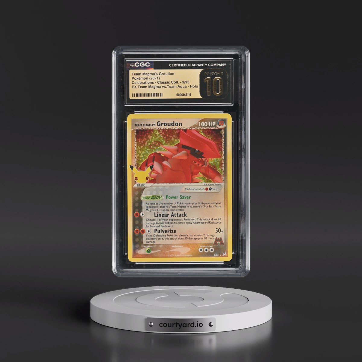 2021 Celebrations - Classic Collection #9/95 Team Magma's Groudon - EX Team Magma vs.Team Aqua Holo (CGC 10 PRISTINE)