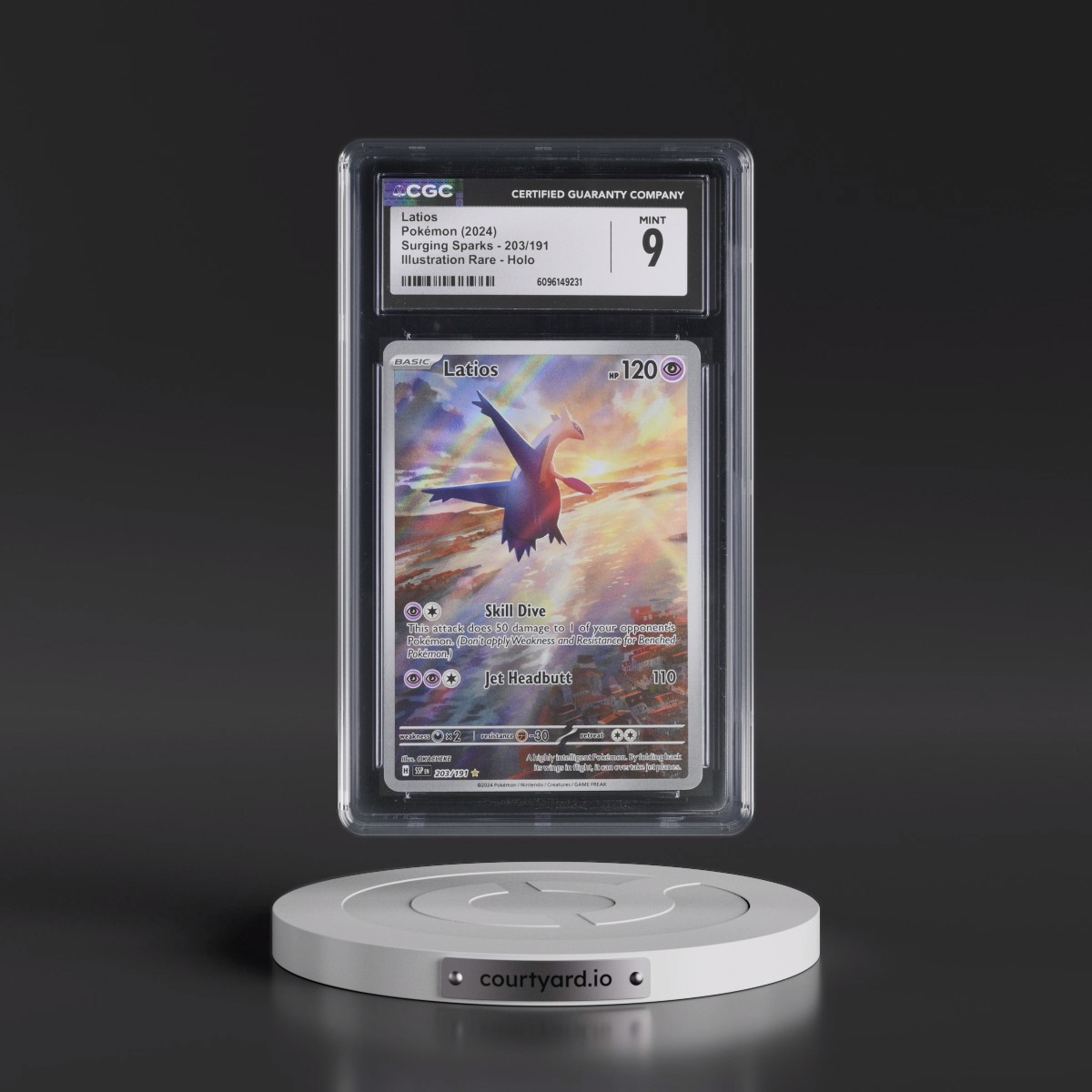 2024 Surging Sparks - SSP EN #203/191 Latios - Illustration Rare Holo (CGC 9 MINT)