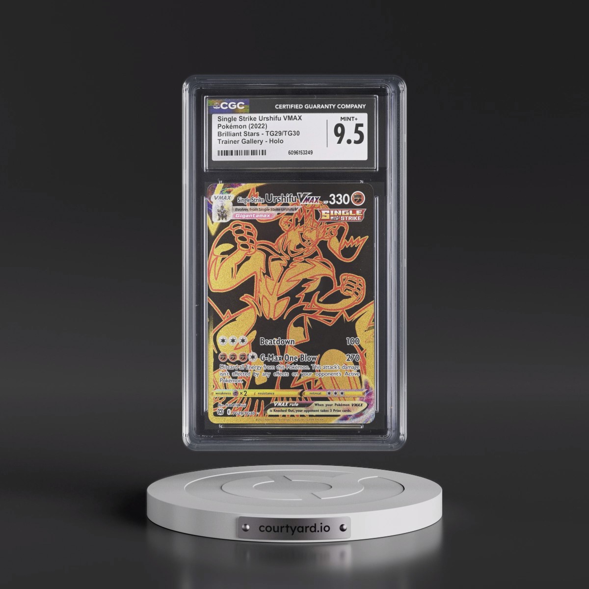 2022 Brilliant Stars #TG29/TG30 Single Strike Urshifu VMAX - Trainer Gallery Holo (CGC 9.5 MINT+)