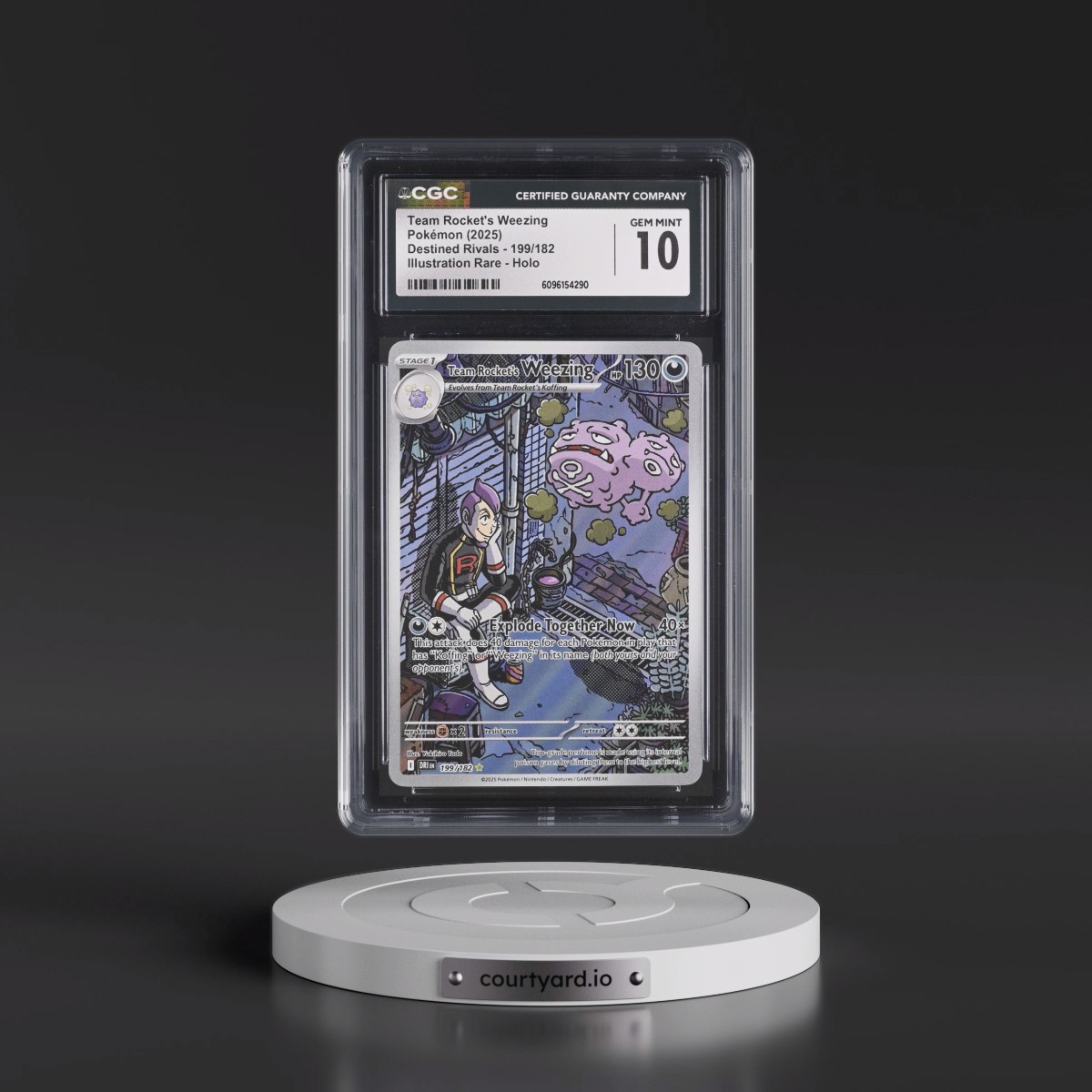 2025 Destined Rivals - DRI EN #199/182 Team Rocket's Weezing - Illustration Rare Holo (CGC 10 GEM MINT)