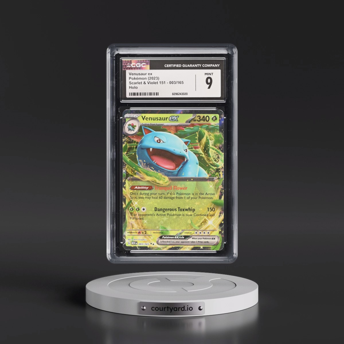 2023 Scarlet & Violet 151 - MEW EN #003/165 Venusaur ex - Holo (CGC 9 MINT)