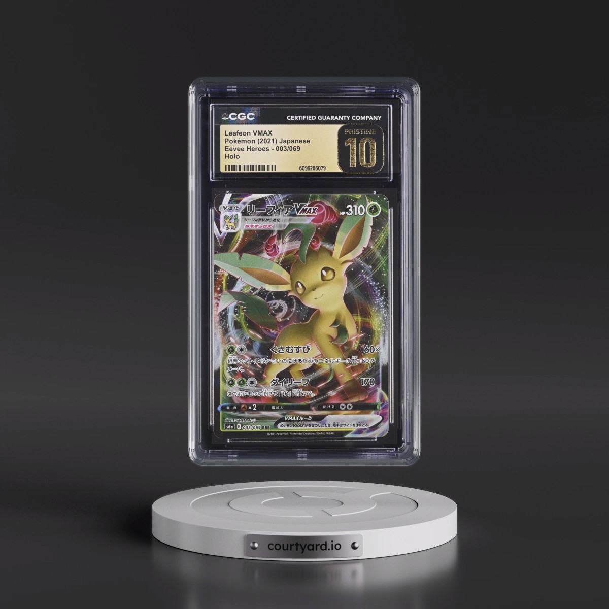 2021 Eevee Heroes #003/069 Leafeon VMAX - Holo (CGC 10 PRISTINE)