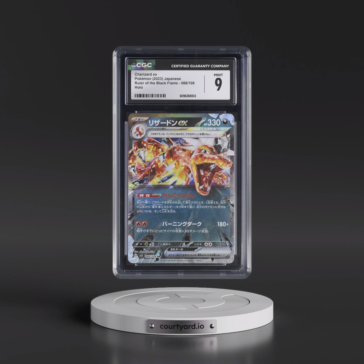 2023 Ruler of the Black Flame #066/108 Charizard ex - Holo (CGC 9 MINT)