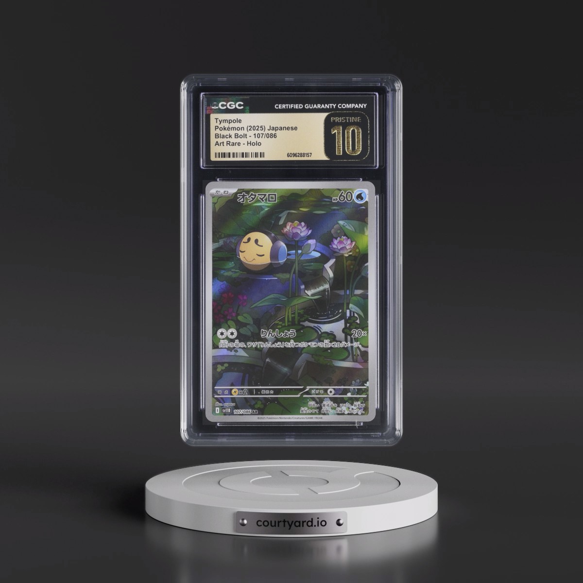 2025 Black Bolt - sv11B #107/086 Tympole - Art Rare Holo (CGC 10 PRISTINE)