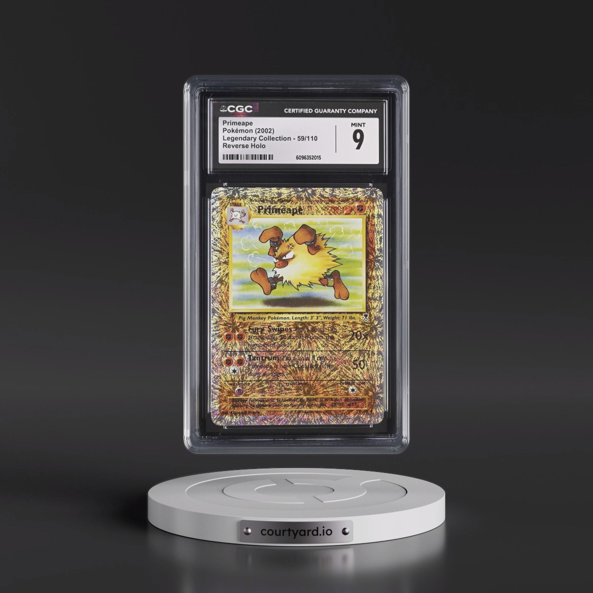 2002 Legendary Collection #59/110 Primeape - Reverse Holo (CGC 9 MINT)