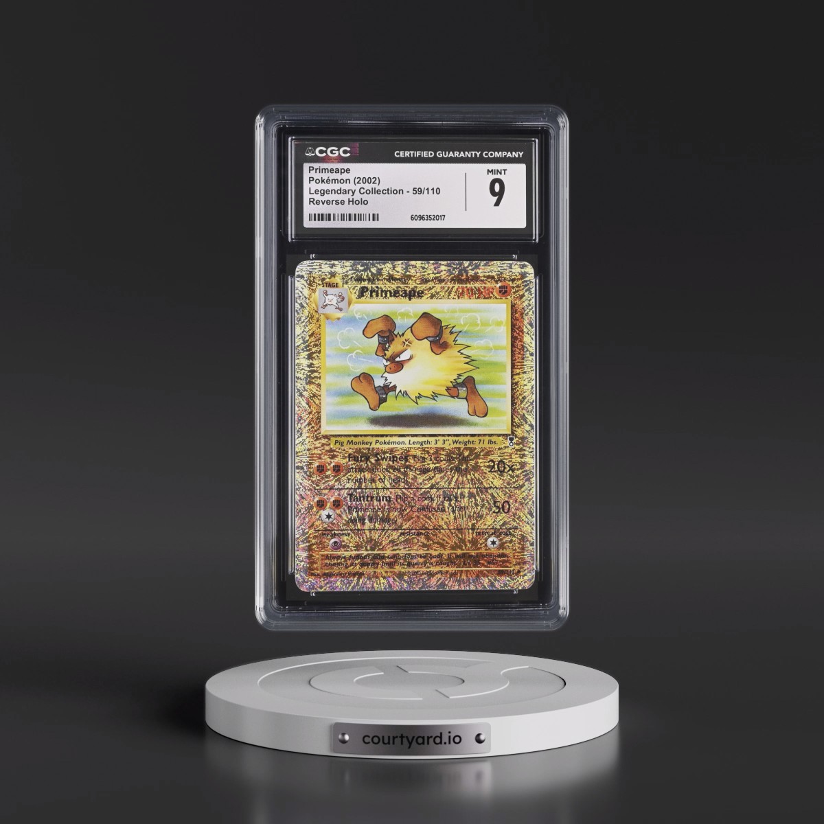 2002 Legendary Collection #59/110 Primeape - Reverse Holo (CGC 9 MINT)