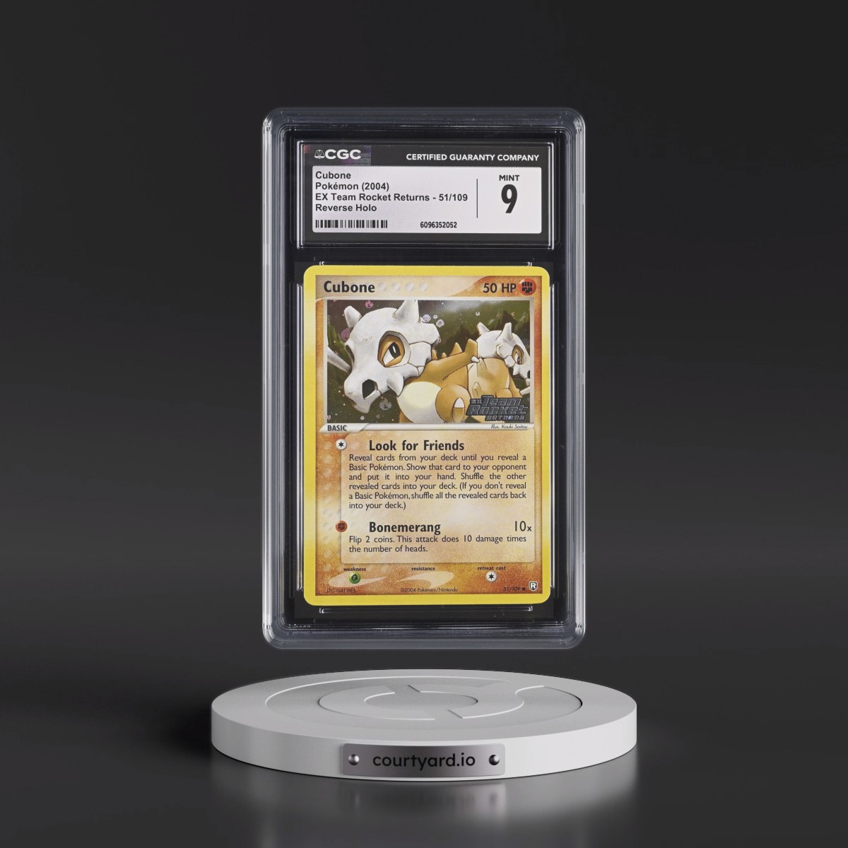 2004 Pokémon EX Team Rocket Returns #51 Cubone - Reverse Foil (CGC 9 MINT)