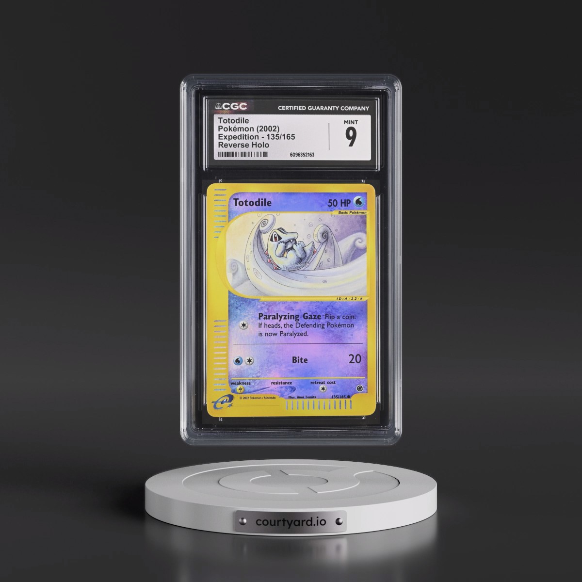 2002 Expedition #135/165 Totodile - Reverse Holo (CGC 9 MINT)