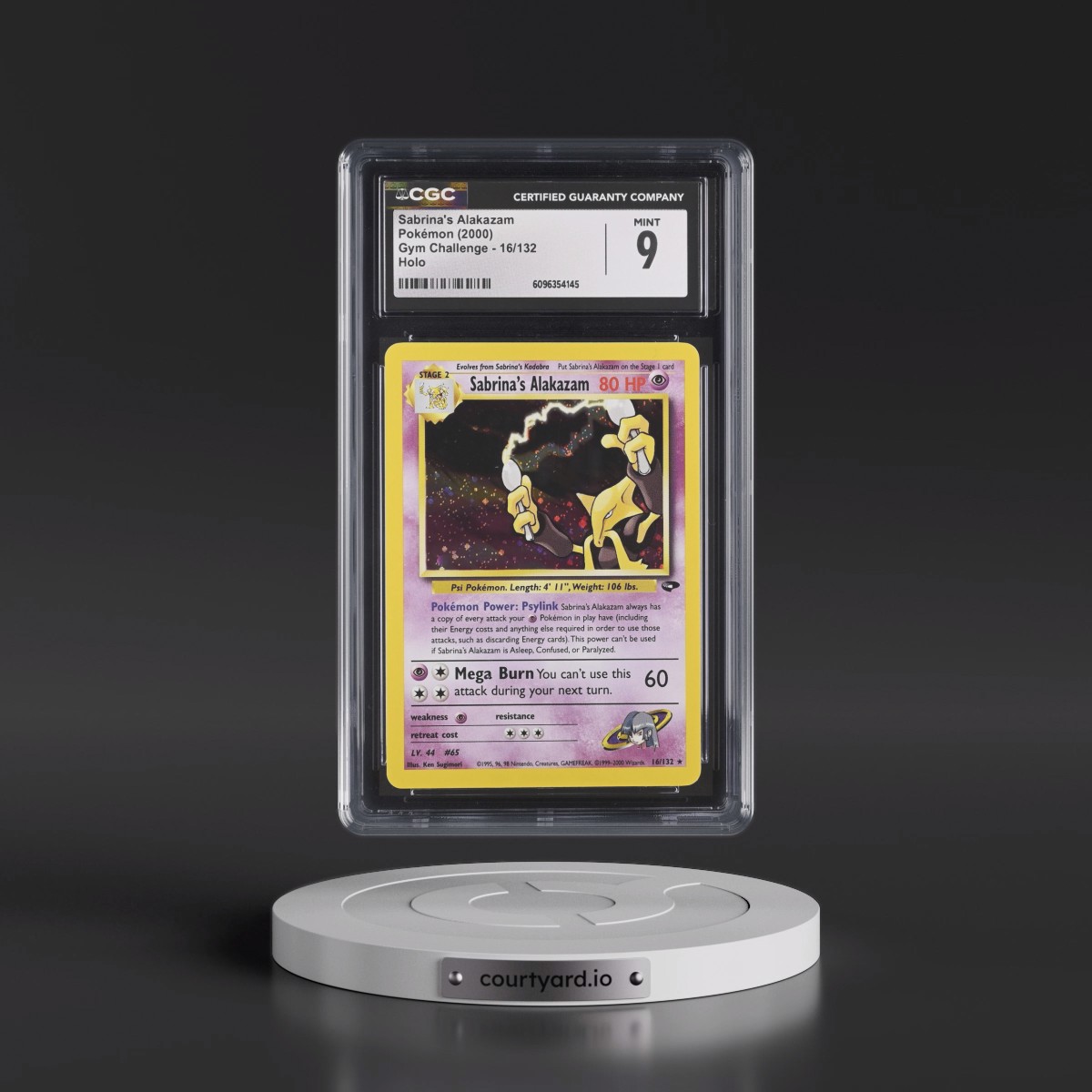 2000 Gym Challenge #16/132 Sabrina's Alakazam - Holo (CGC 9 MINT)