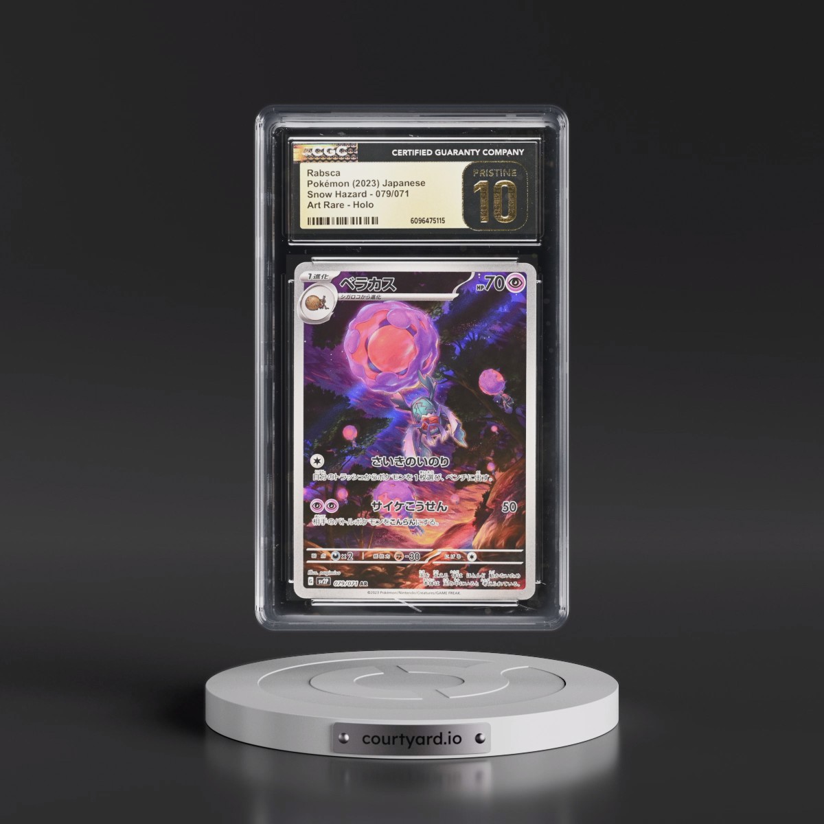 2023 Pokémon Sv2p-Snow Hazard #079 Rabsca - Art Rare (CGC 10 PRISTINE)