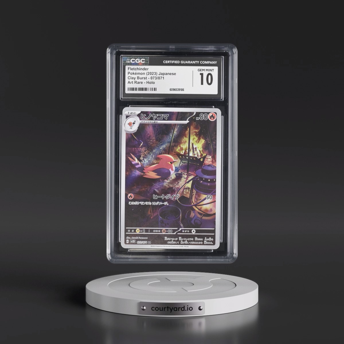 2023 Clay Burst #073/071 Fletchinder - Art Rare Holo (CGC 10 GEM MINT)