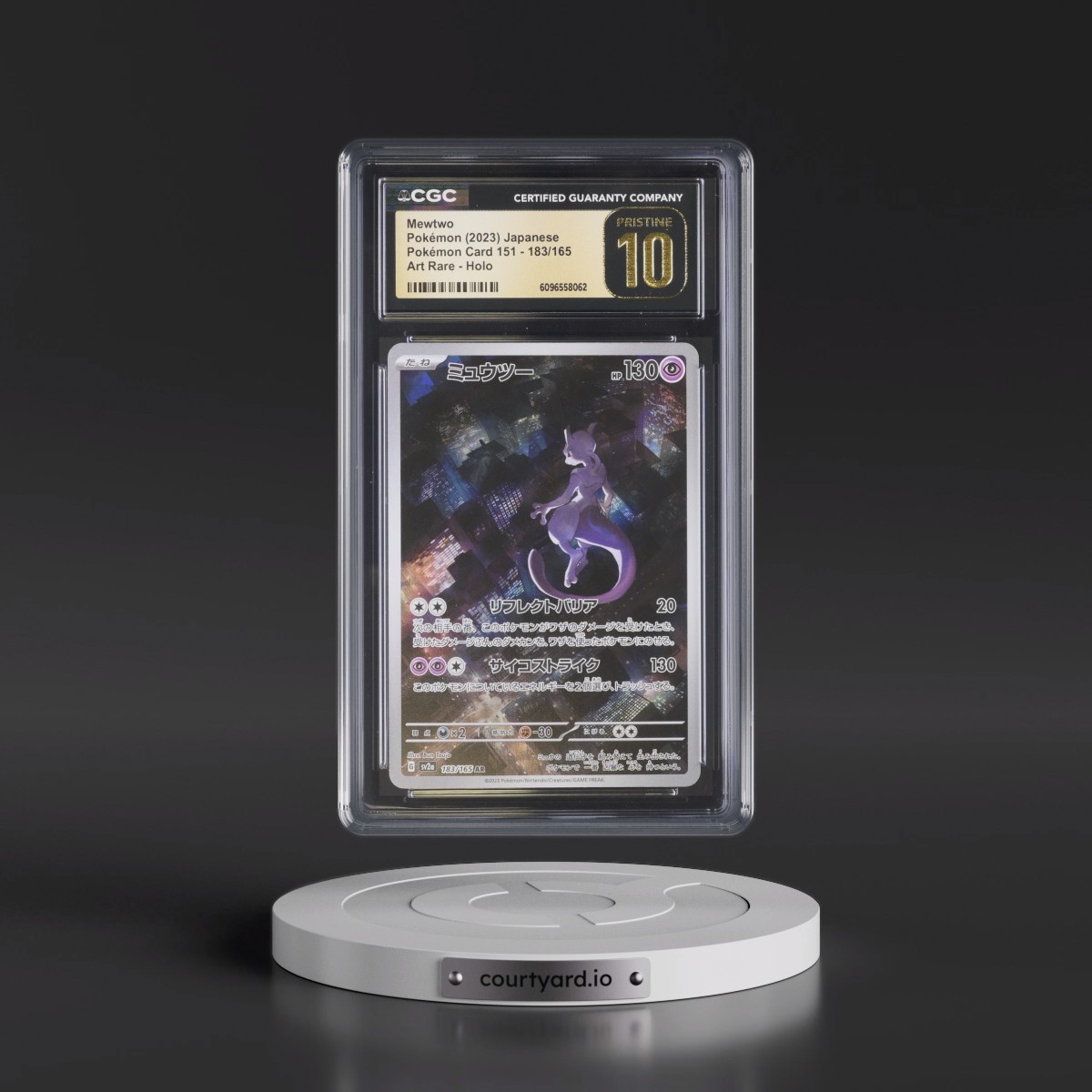 2023 Pokémon Card 151 #183/165 Mewtwo - Art Rare Holo (CGC 10 PRISTINE)