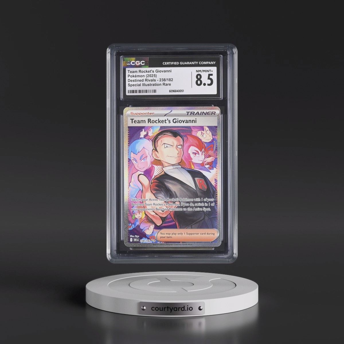 2025 Destined Rivals - DRI EN #238/182 Team Rocket's Giovanni - Special Illustration Rare (Holo) (CGC 8.5 NM-MT+)