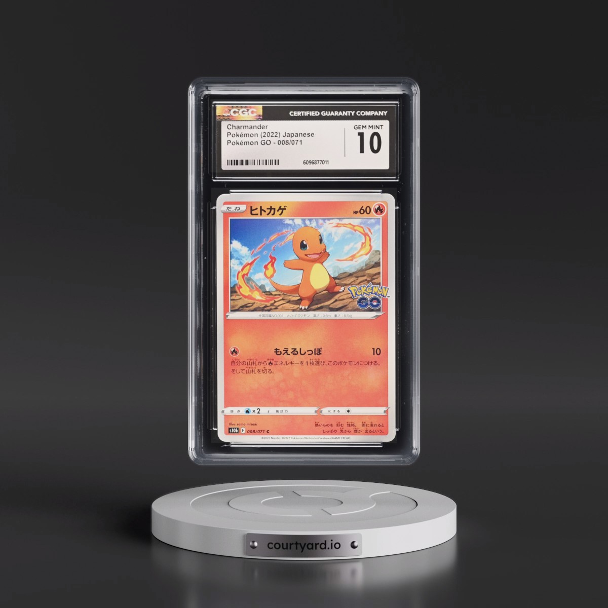 2022 Pokémon GO #008/071 Charmander (CGC 10 GEM MINT)