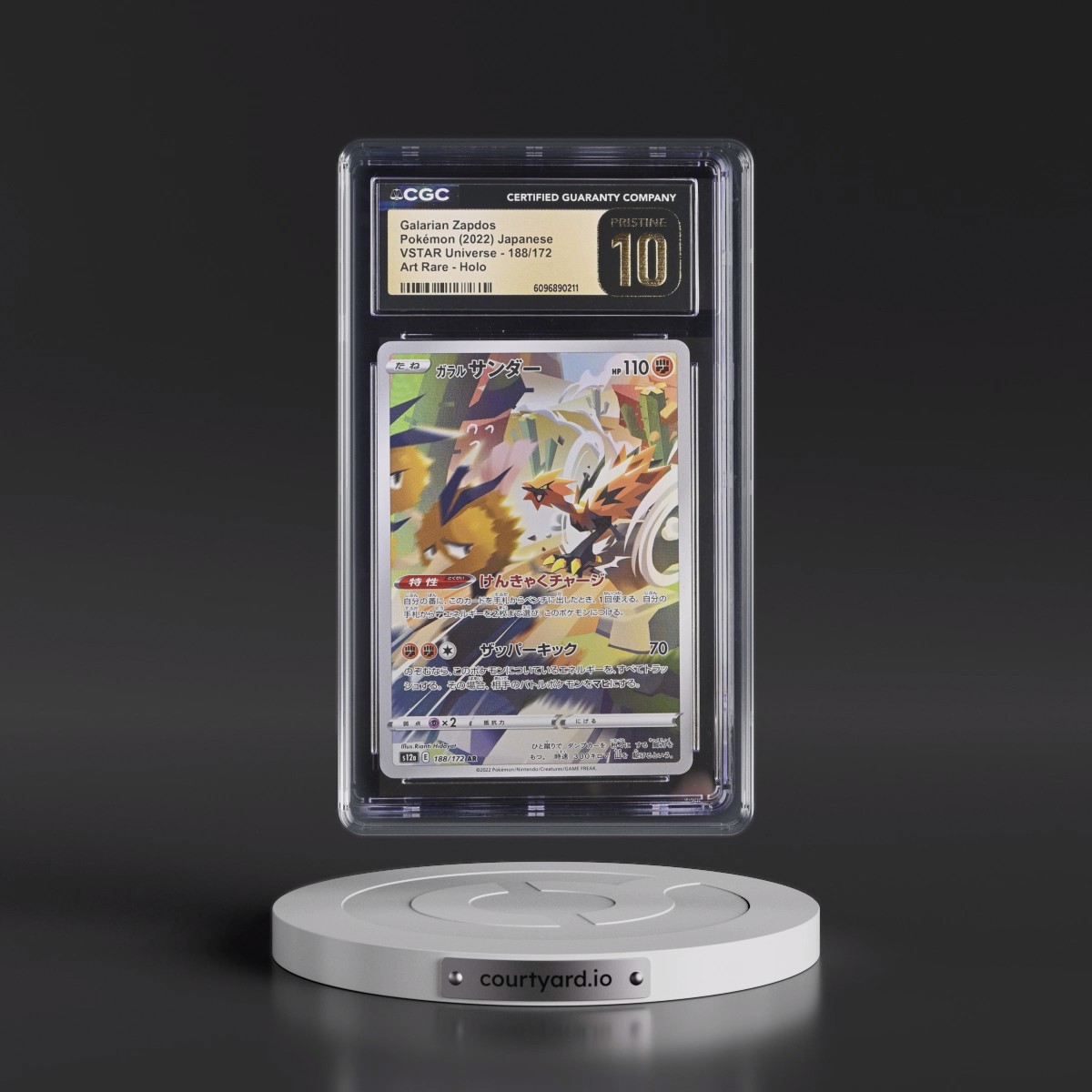 2022 VSTAR Universe #188/172 Galarian Zapdos - Art Rare Holo (CGC 10 PRISTINE)