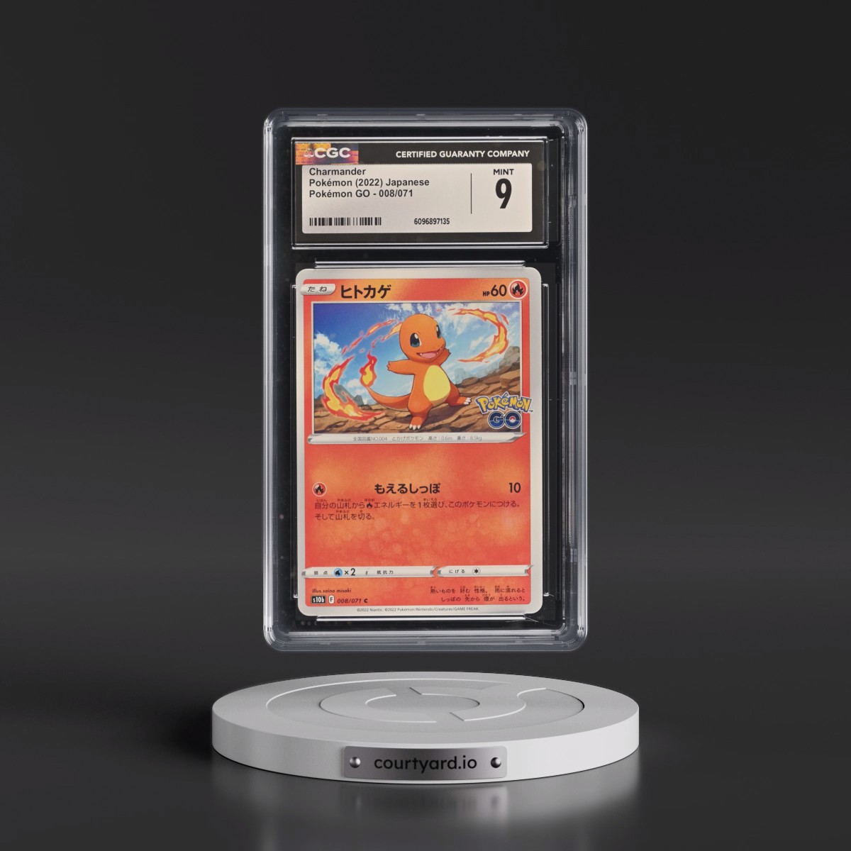 2022 Pokémon GO #008/071 Charmander (CGC 9 MINT)