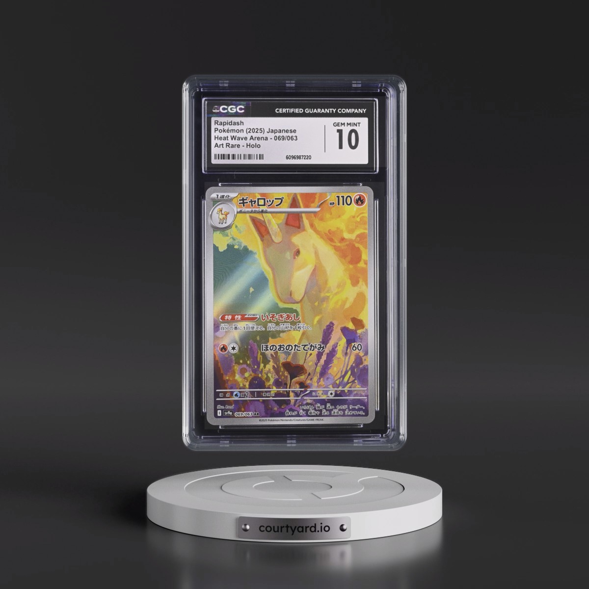2025 Heat Wave Arena - sv9a #069/063 Rapidash - Art Rare Holo (CGC 10 GEM MINT)